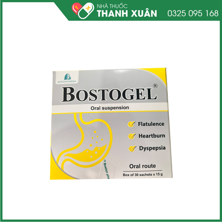 Bostogel thuốc trung hòa acid dạ dày, giảm đầy bụng, khó tiêu